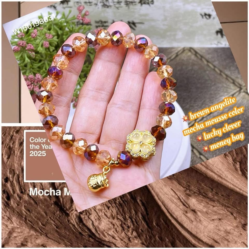 2025 mocha mousse all in one lucky charms bracelet