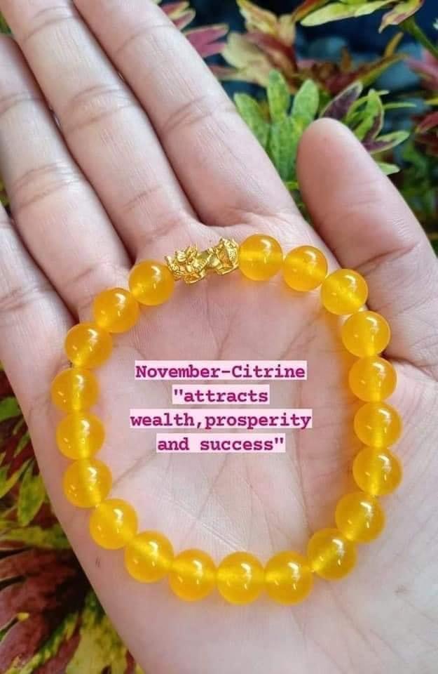 18k Saudi gold piyao citrine Bracelet