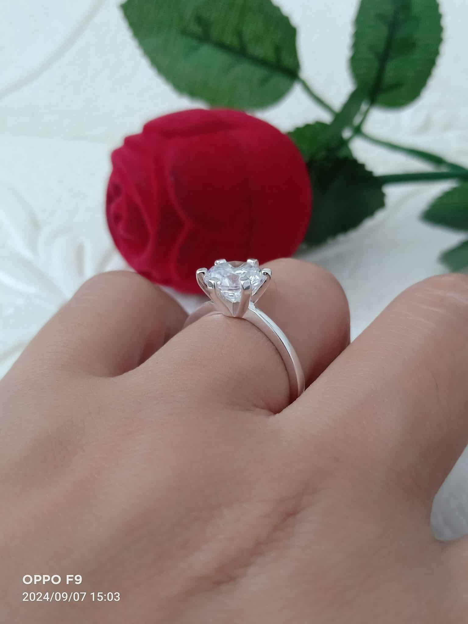 92.5 Pure Italy silver ring  Russian stones