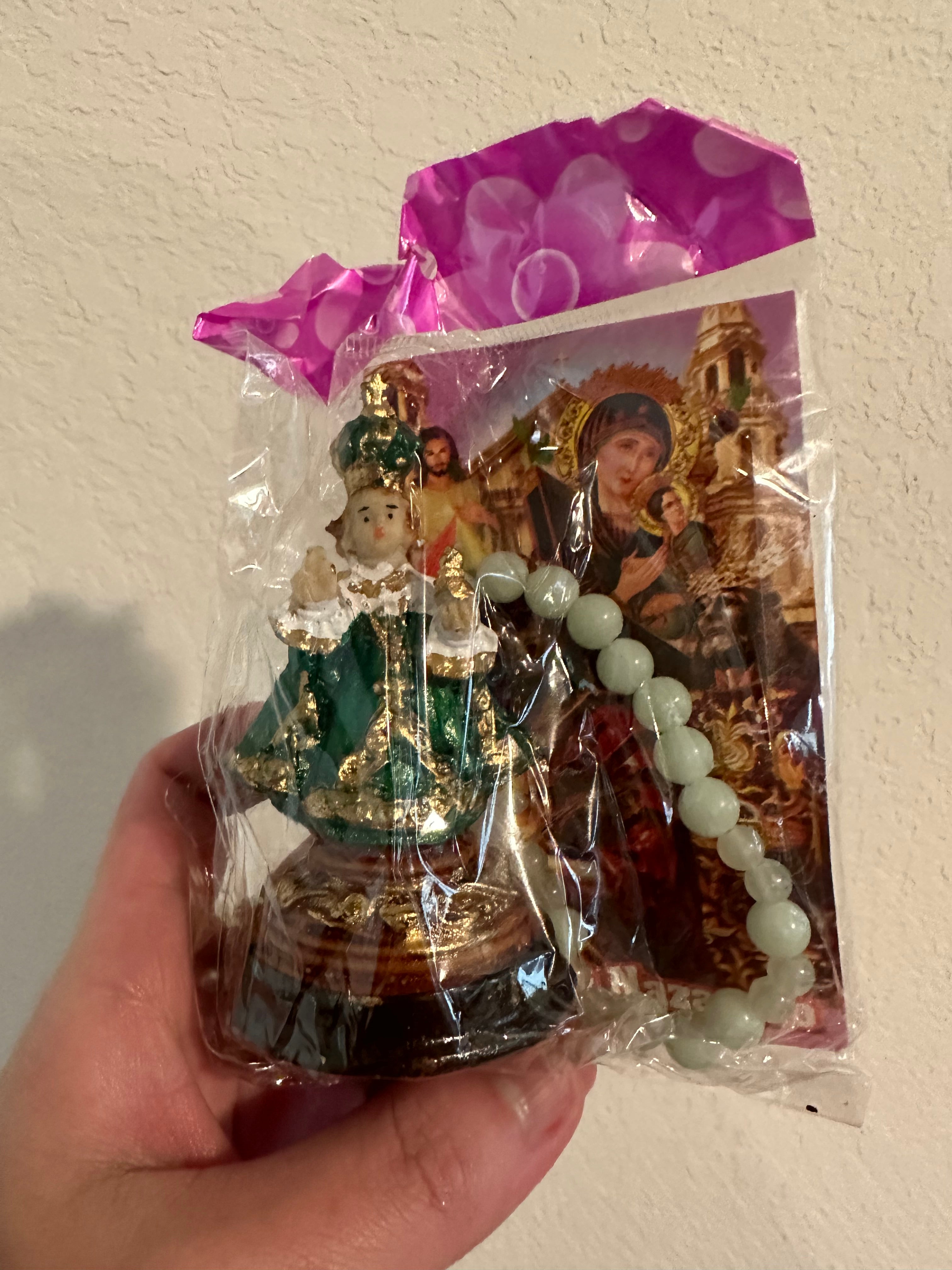 Santo Nino Statue color green