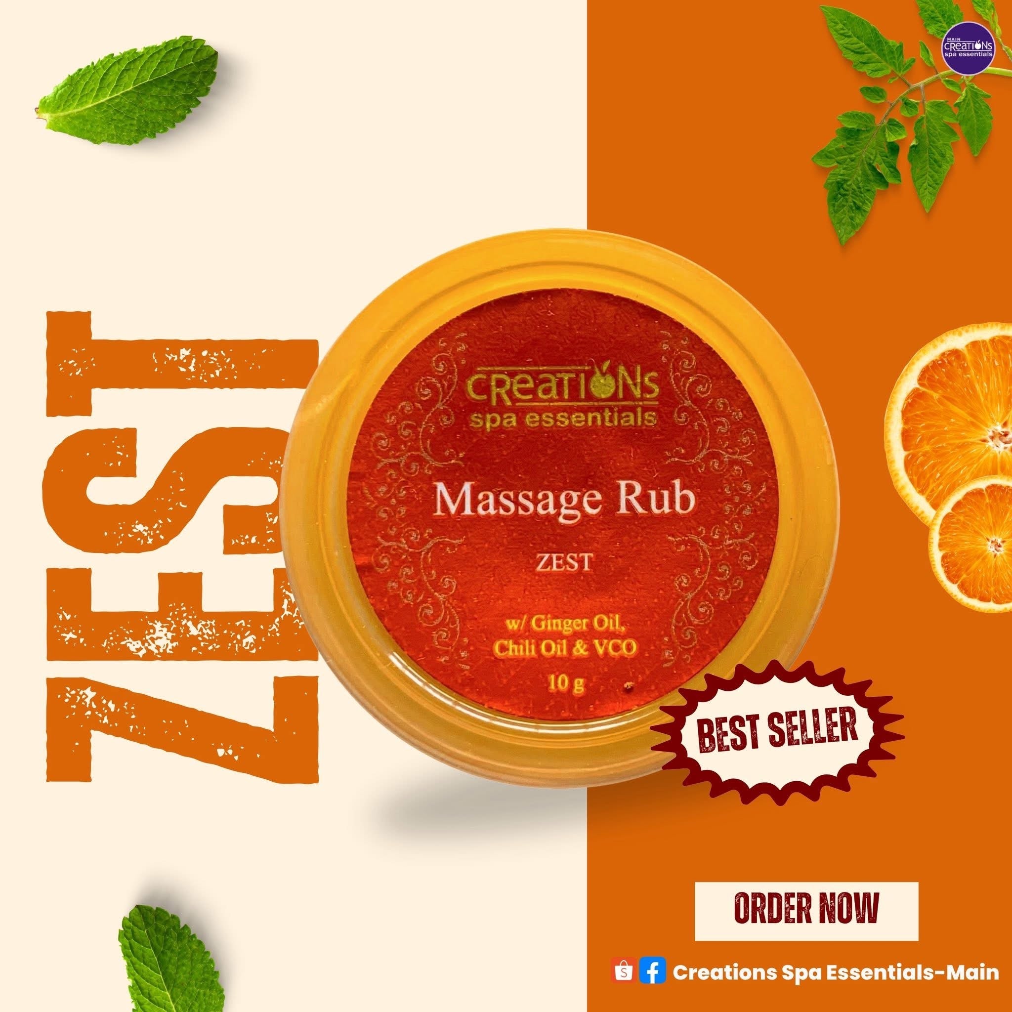 Massage rub Zest – for an instant boost