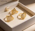 18k Saudi gold leaf ring
