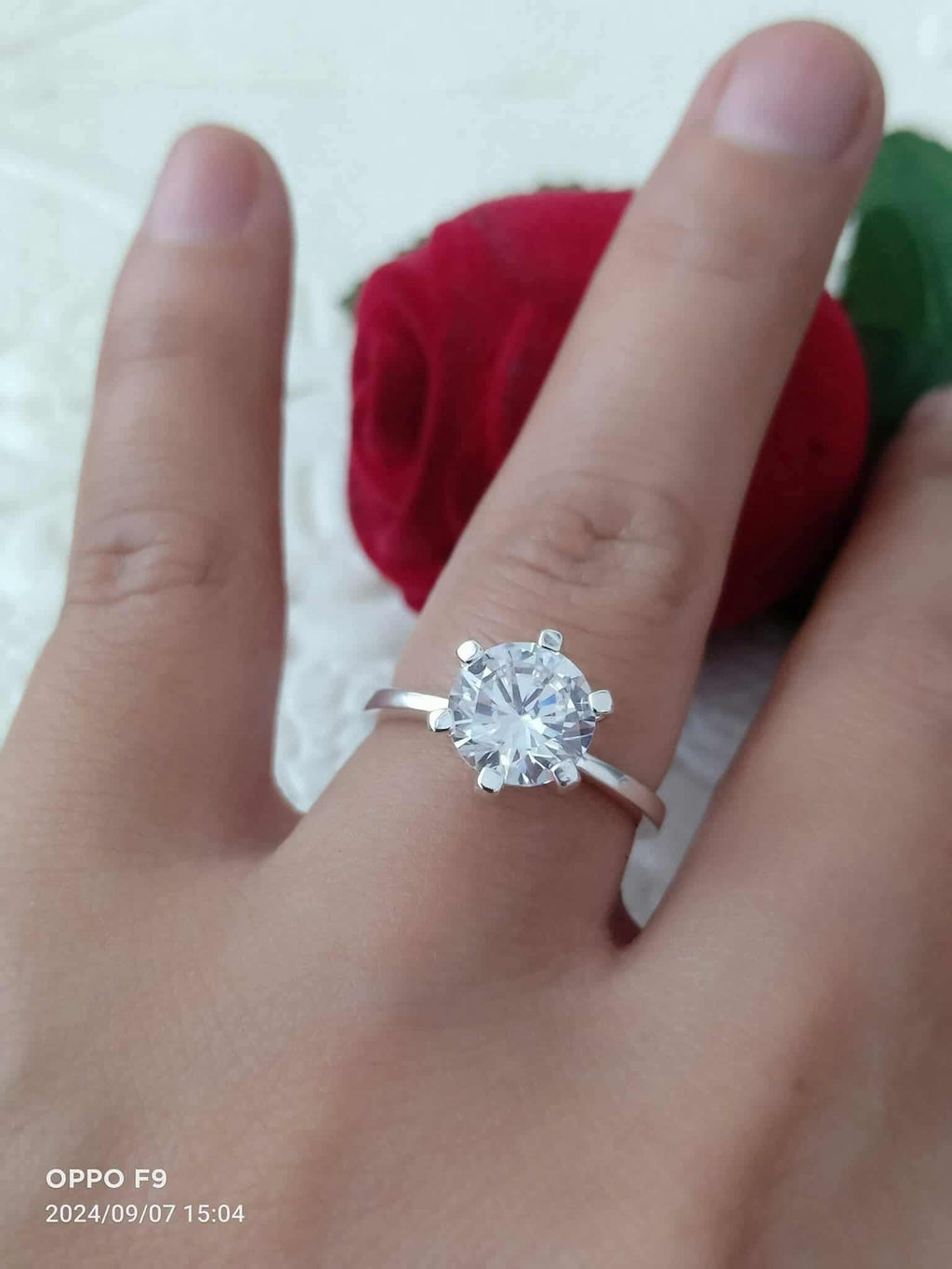 92.5 Pure Italy silver ring  Russian stones