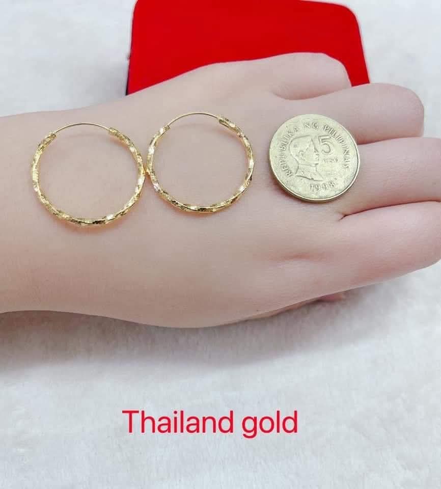Thai gold hoop earrings
