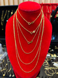 18k Saudi gold Figaro chain