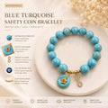 Blue Turquoise simple all in one lucky charms bracelet