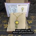 MONEY PAO 24k SURFACE PLATE GOLD WITH BURMA JADE NECKLACE