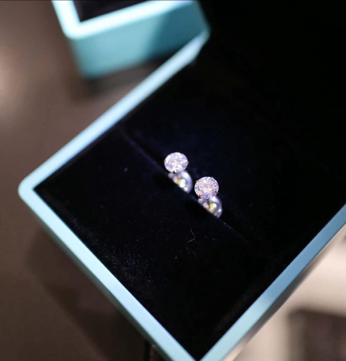 92.5  Mossainite pure Italy earrings