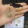 Greaming agate Lotus koi fish prosperity necklace