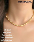 10k Gold bubble necklace