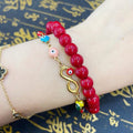 Red coral w/ protection evil eye lucky
Charm bracelet 🔥