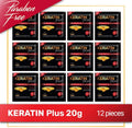 KERATIN plus Black Brazilian Hair Treatment 20g-Black, 12 pcs