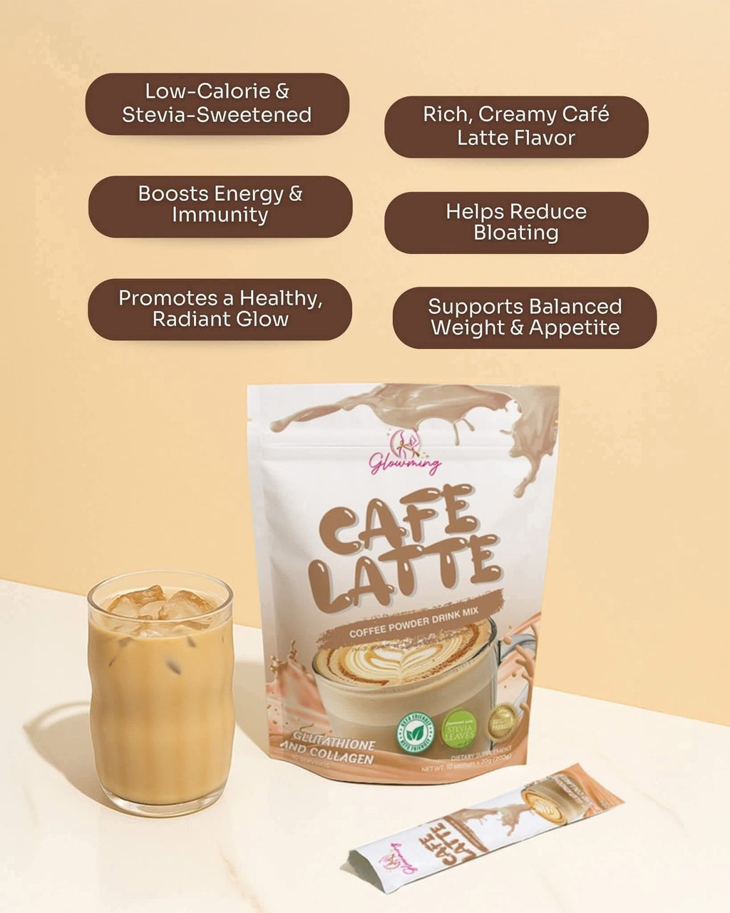 Cafe latte glowming