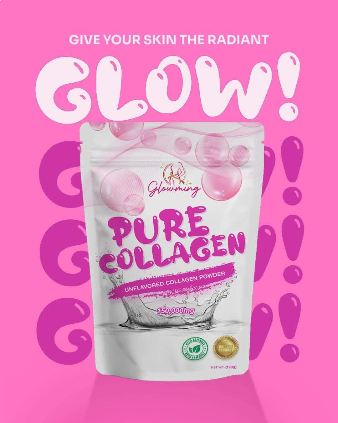 Glowming pure collagen