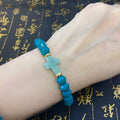 Jade faith cross with Transformative  teal bracelet