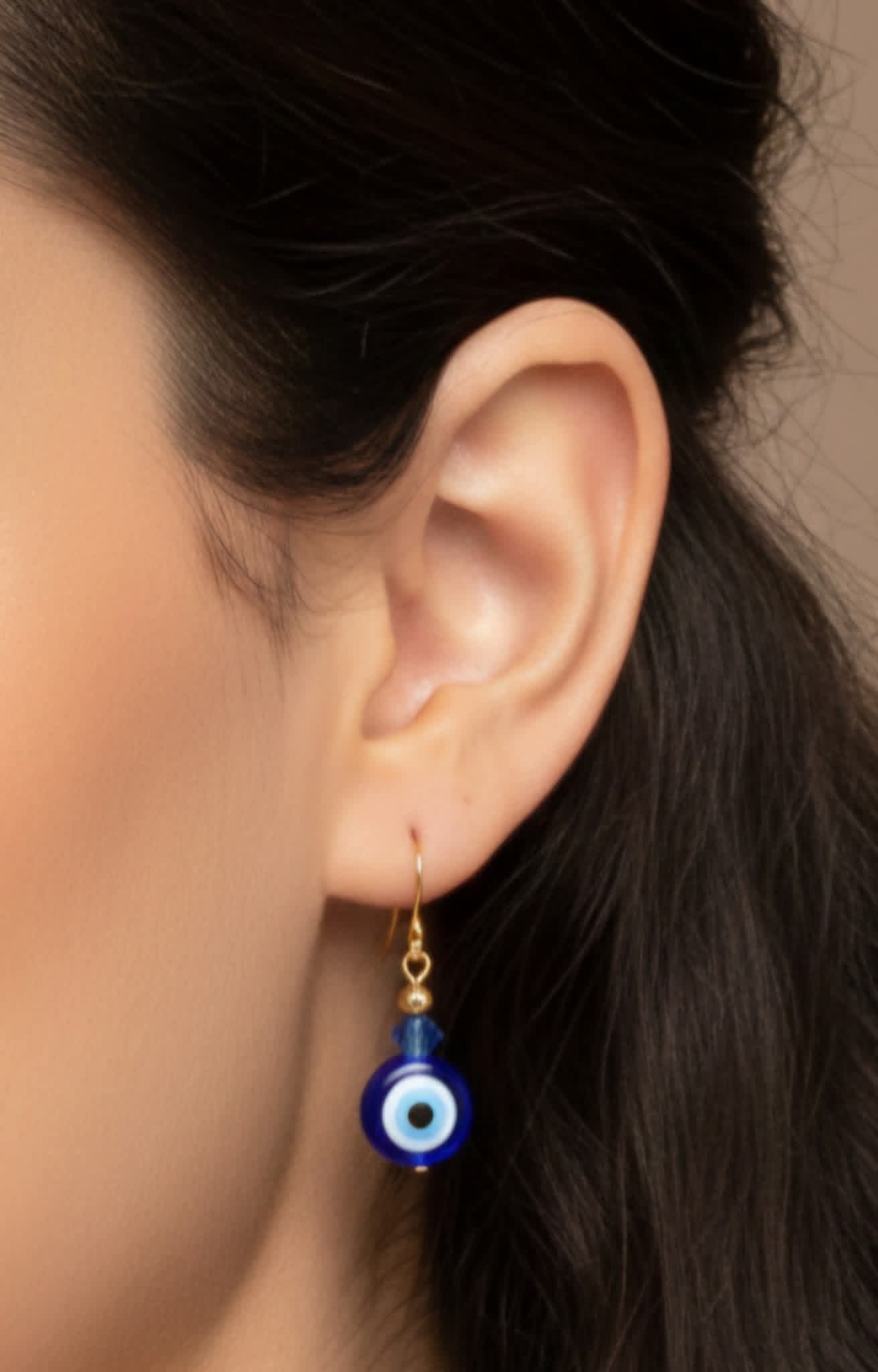 10k gold evil eye earrings