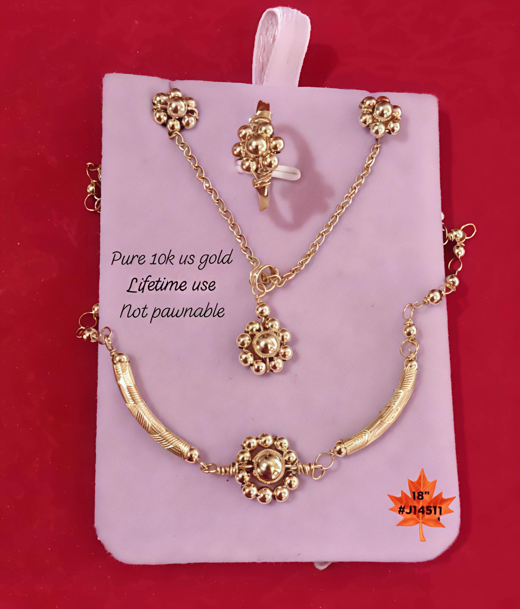 10k us gold flower set