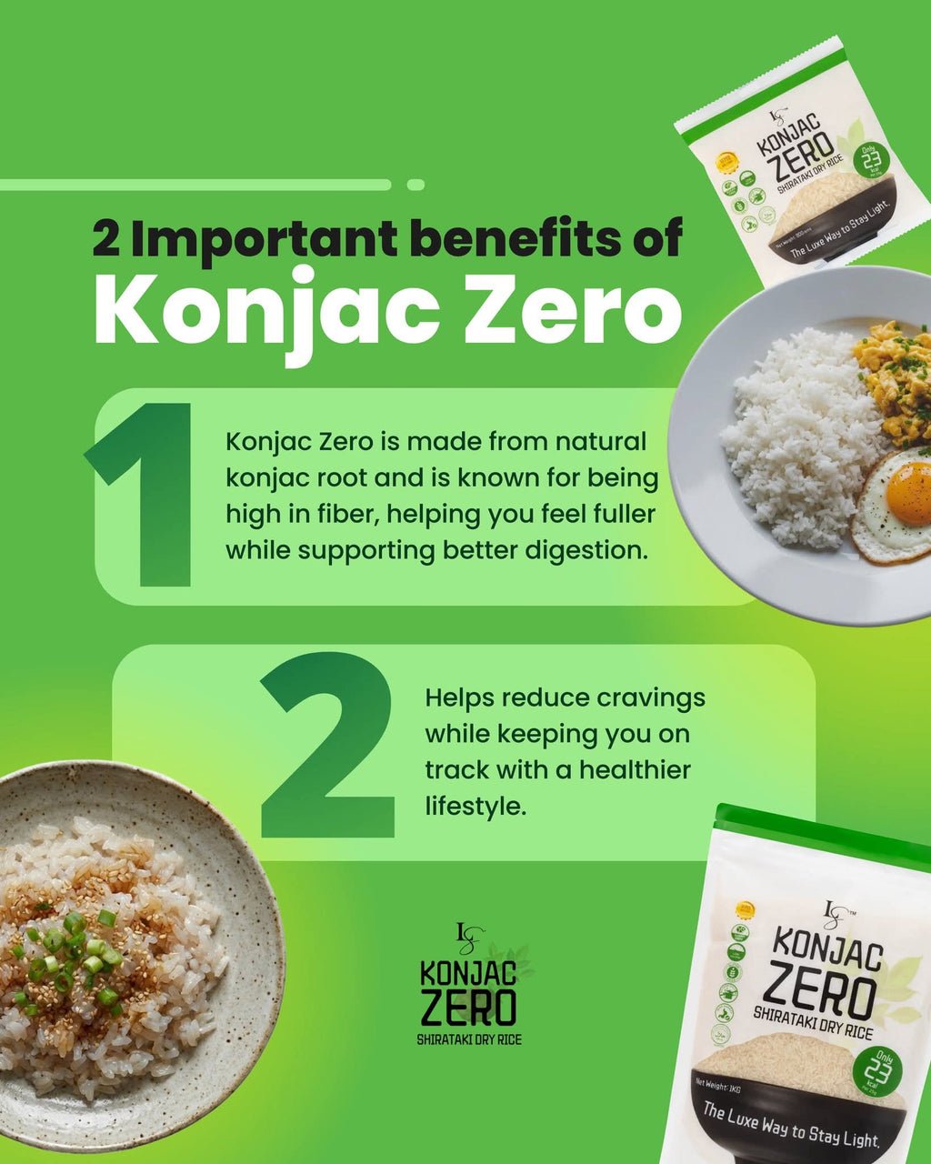 Konjac Zero shirataki  rice