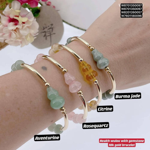 10k gold Citrine jade  bracelet