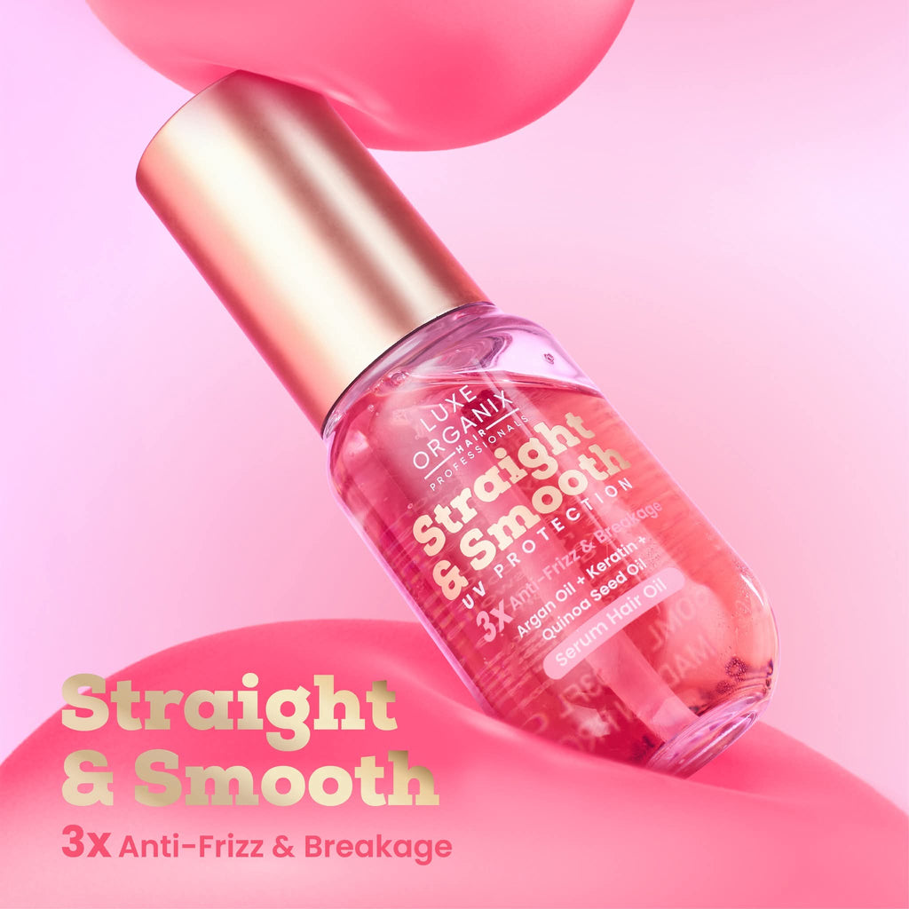 Luxe skin  straight  and smooth hair shine
