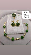 10k Us gold  Jade Authentic  set