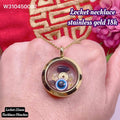Circle locket stainless necklace