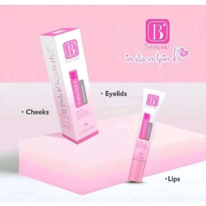 Insta pink blush on  and lip tint