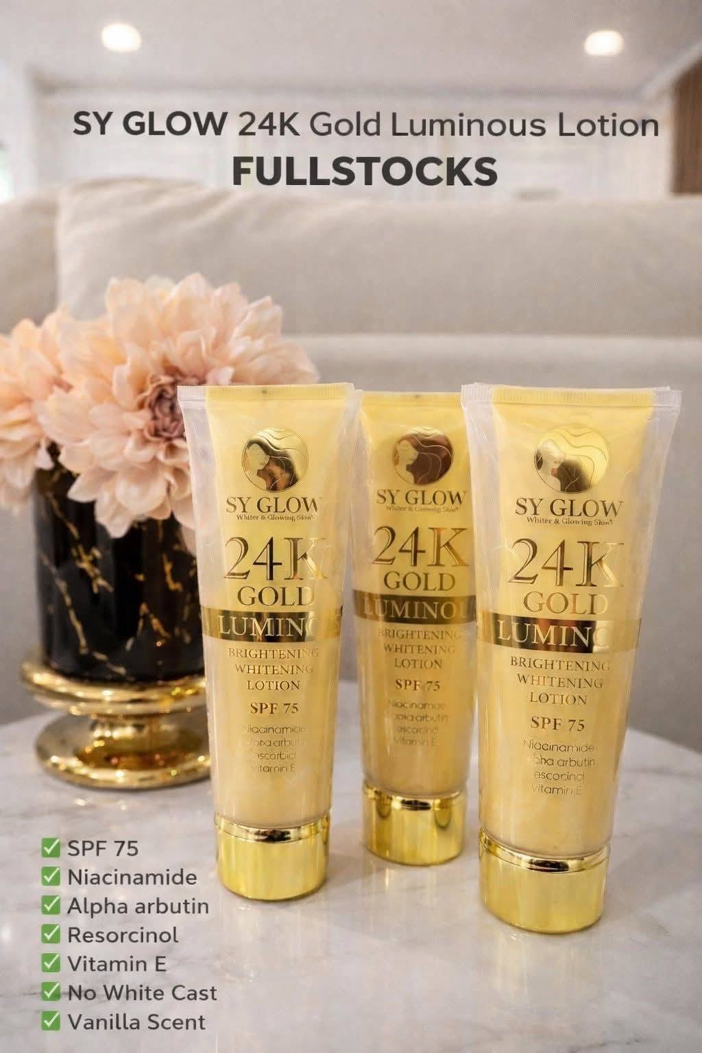 SY GLOW 24K Gold Luminous Lotion