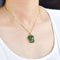 Jade  mytic knot necklace authentic stones