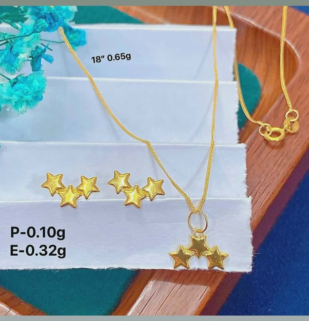 18k saudi gold Star set