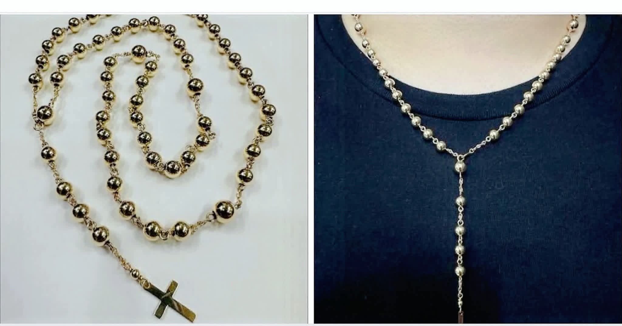 10k Us gold cross  necklace