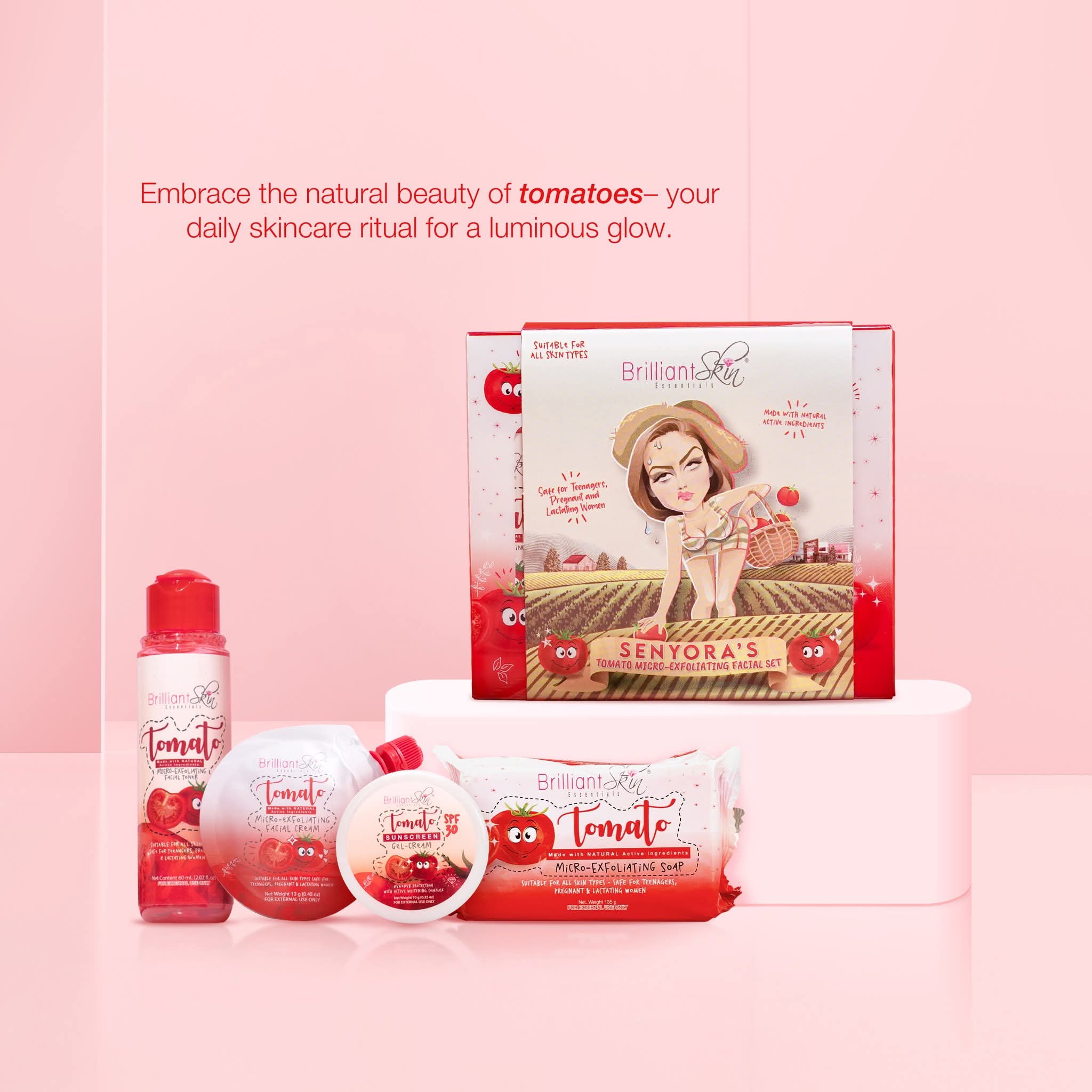 Tomato Micro-Exfoliating Facial Set
