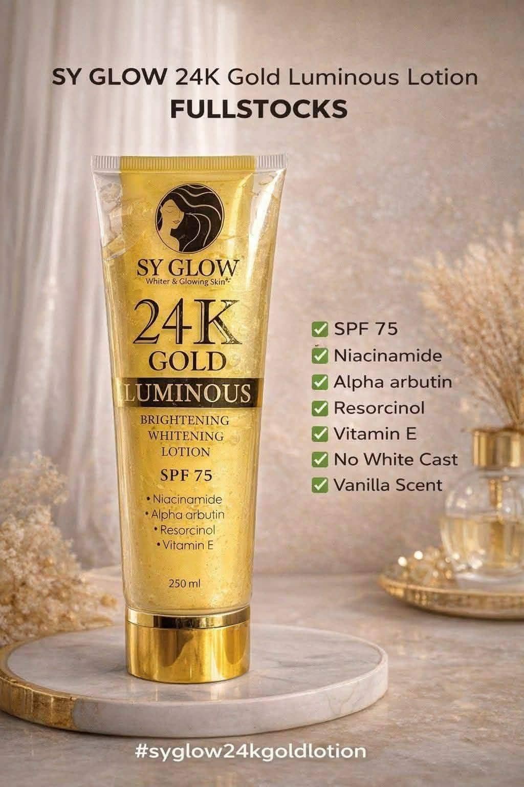 SY GLOW 24K Gold Luminous Lotion
