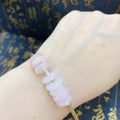 LUCKY 8 INFINITY MONEY COIN ROSE QUARTZ IN 10K & BALLS CHARM BRACELET