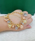 Tri color Heart bracelet