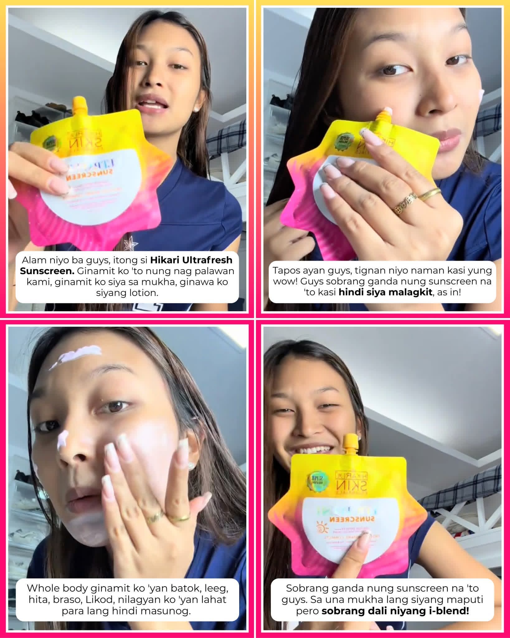 Ultra fresh suncreen