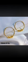 18k saudi gold pawnable earrings