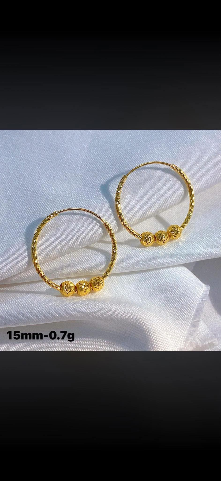 18k saudi gold pawnable earrings