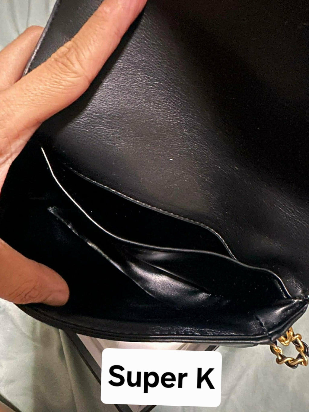 Black leather  sling bag