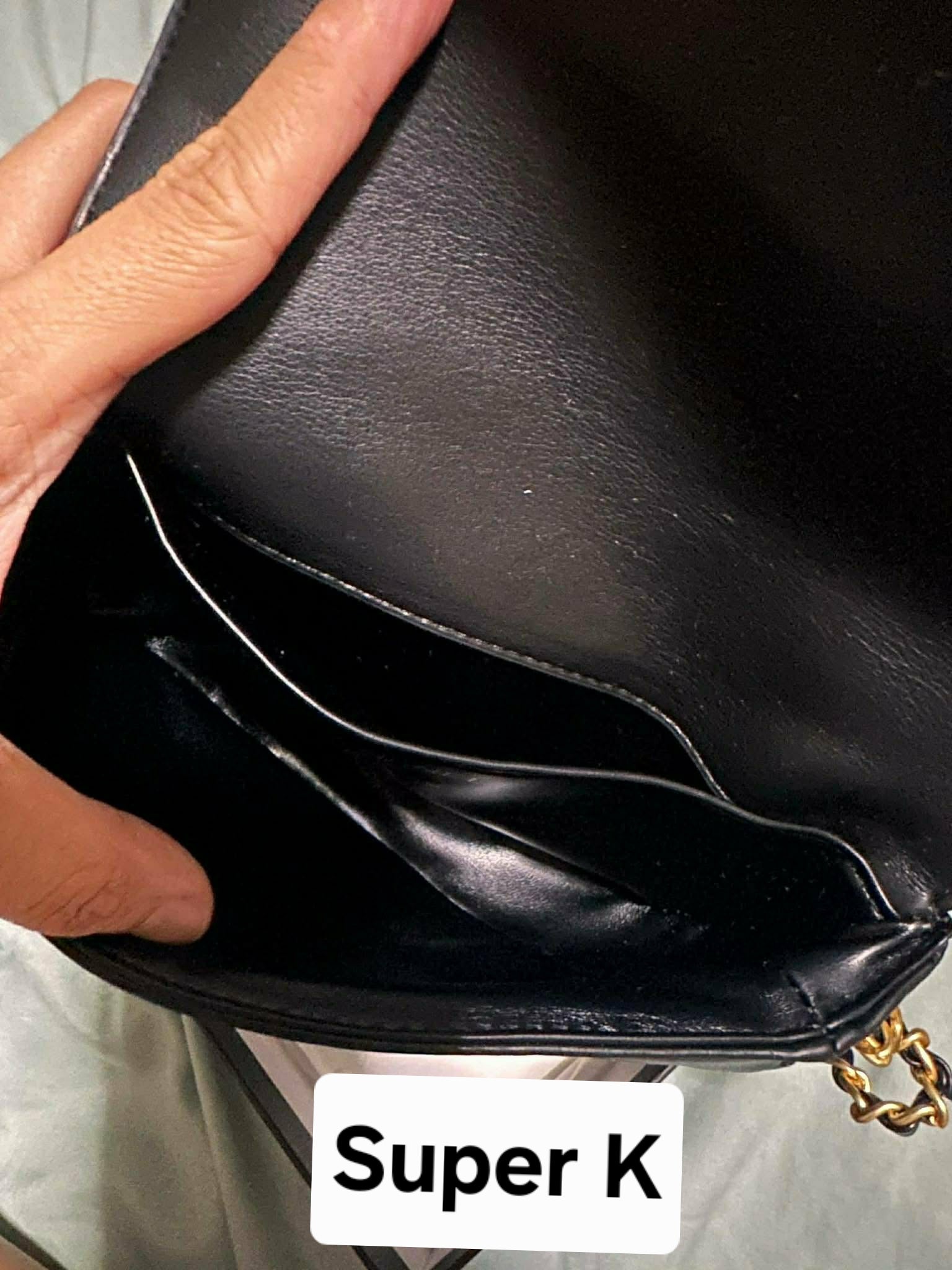 Black leather  sling bag