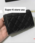 Black leather flap wallet