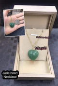 10k Jade heart necklace