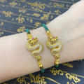 Emerald green lucky charm bracelet