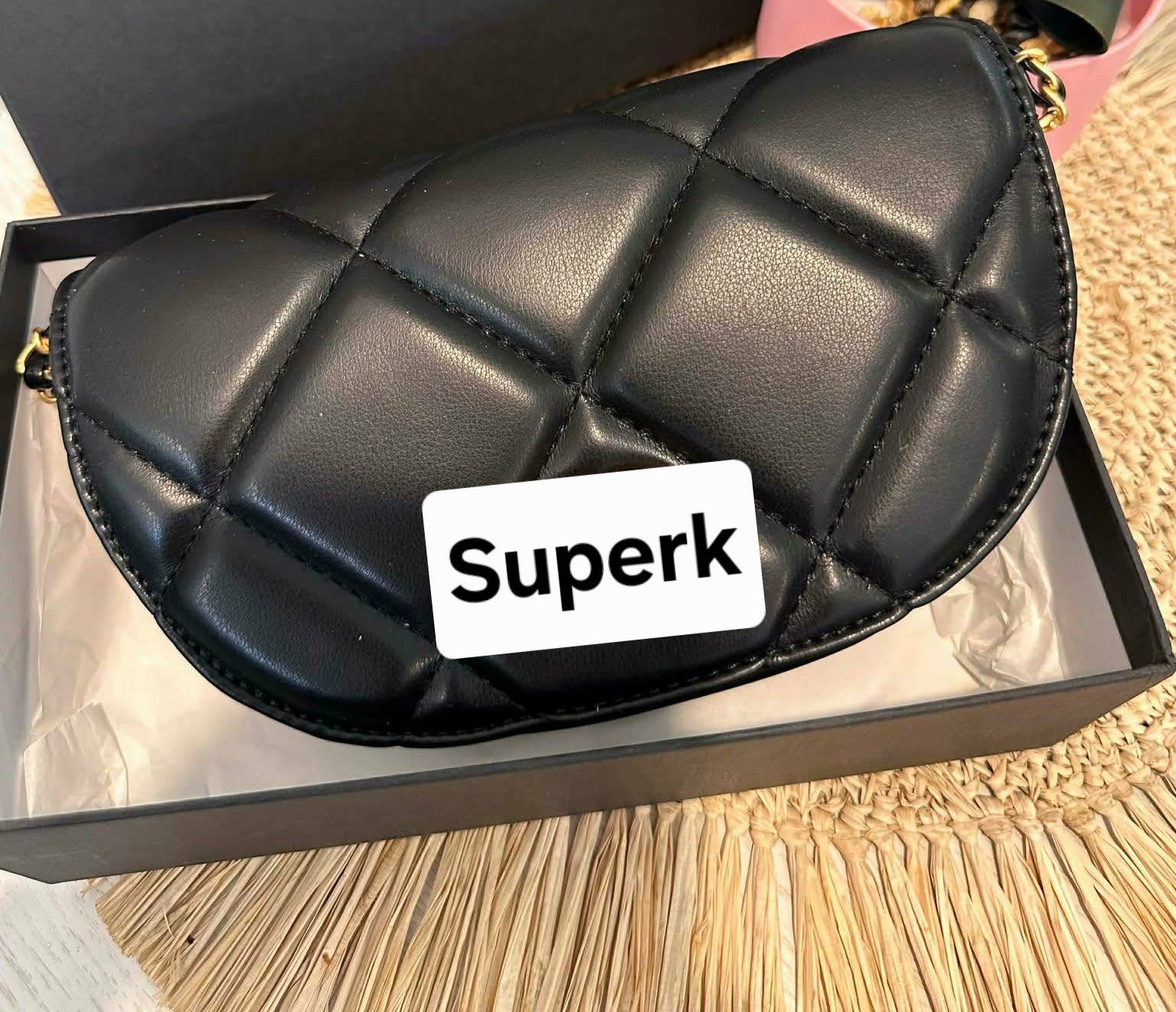 Black leather  sling bag