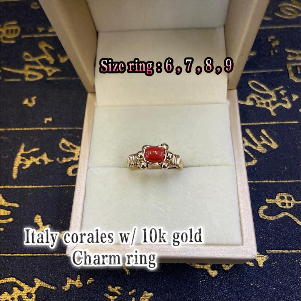 10k Italy gold corales  ring