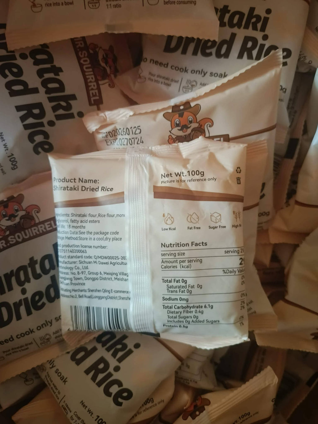 Mr. SQUIRREL Shirataki Dried Rice