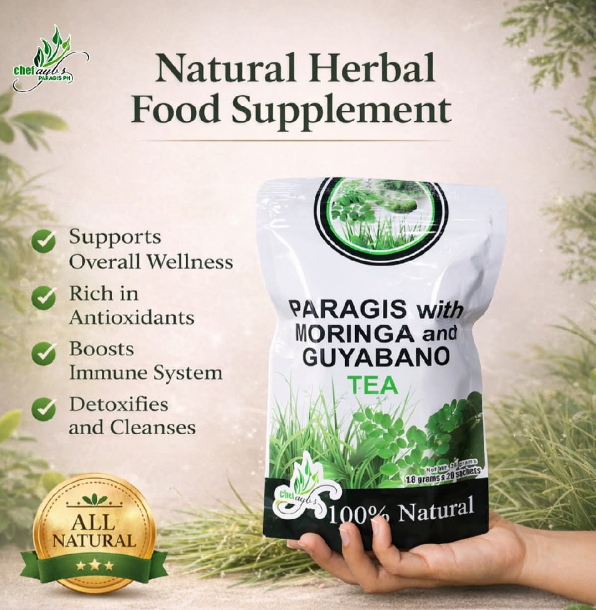 Paragis Moringa and Guyabano tea