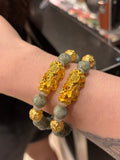 10K Piyao Gold — Authentic Burma Jade Stone ✨

10mm

Size 7.5

• Protection & Health: It is believed that jade protects the wearer from harm and absorbs negative energy, sometimes breaking to protect the user from misfortune. It is also a