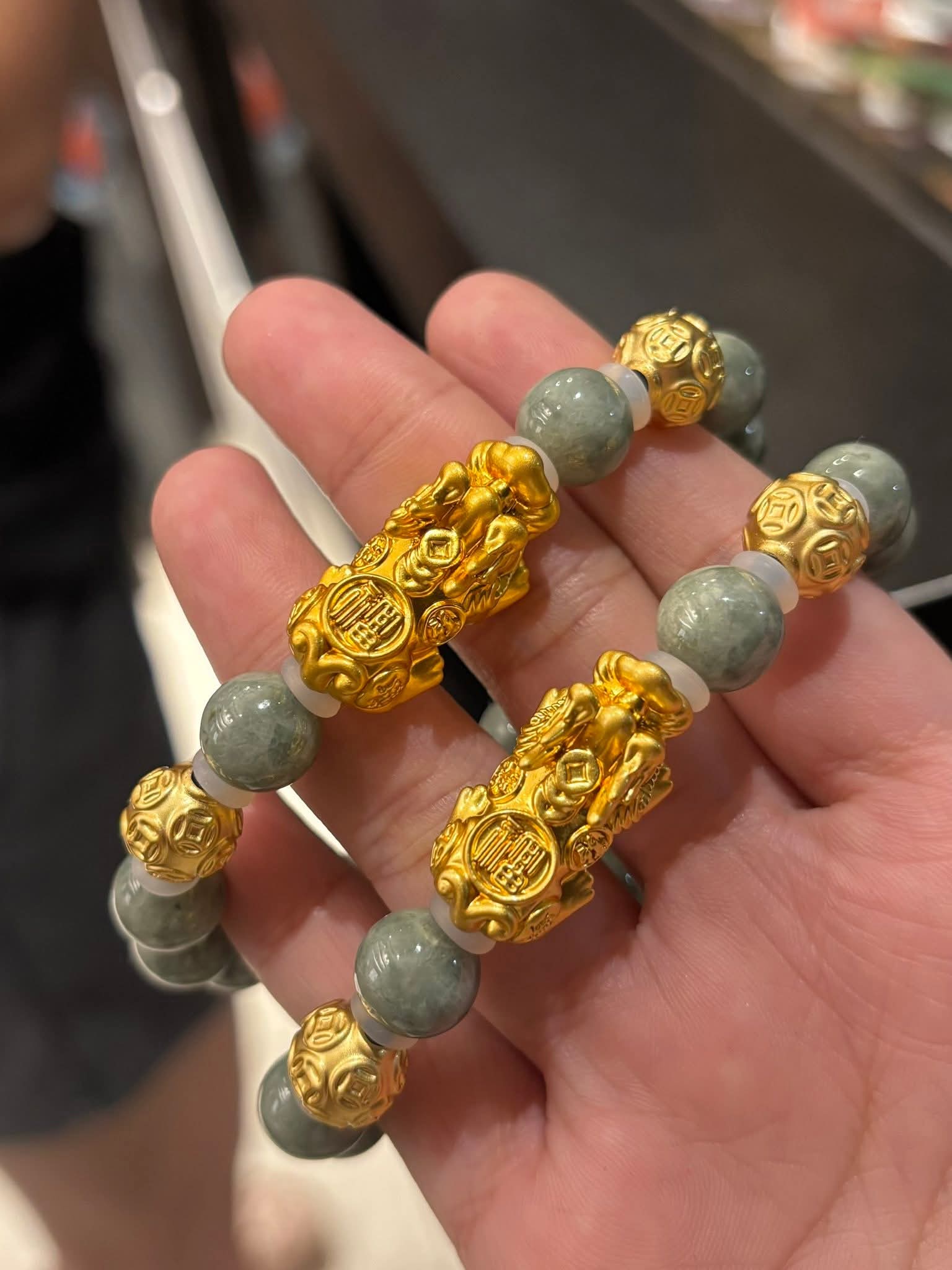 10K Piyao Gold — Authentic Burma Jade Stone ✨

10mm

Size 7.5

• Protection & Health: It is believed that jade protects the wearer from harm and absorbs negative energy, sometimes breaking to protect the user from misfortune. It is also a