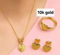 Pure 10karats Goldfilled 𝑯𝑬𝑨𝑹𝑻 𝑺𝑬𝑻 size 7 ring